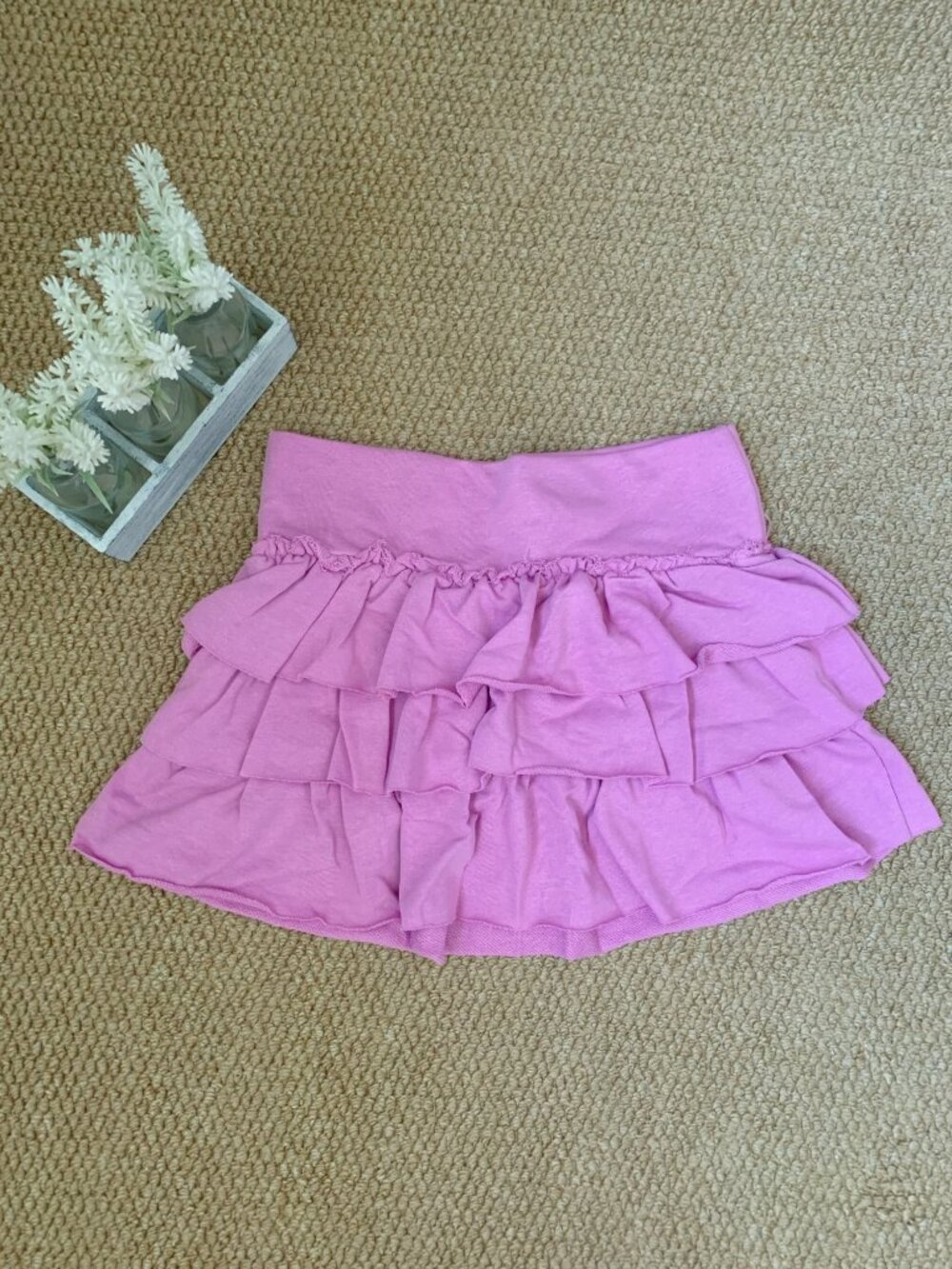 Cotton On Body Pink Ruffle Cake Mini Skirt NWT S